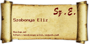 Szobonya Eliz névjegykártya